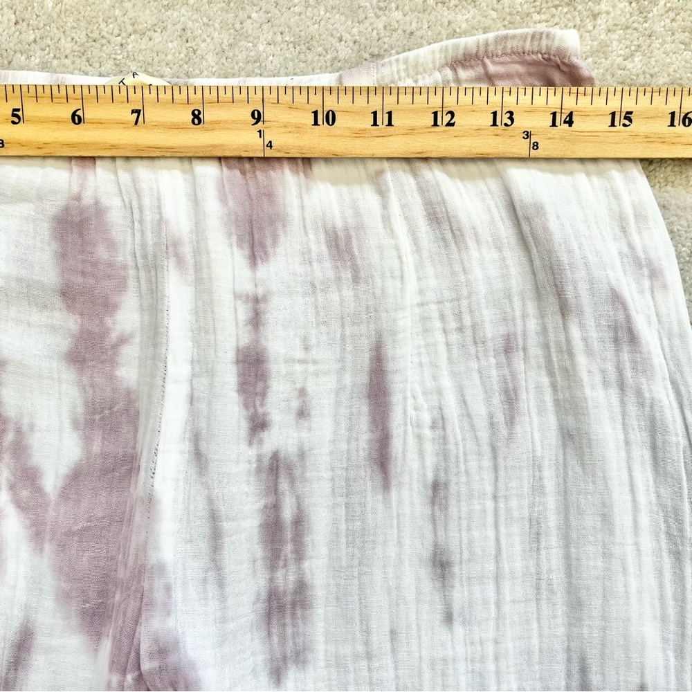 STARK X PURPLE/WHITE SIDE SLIT PANTS SIZE MEDIUM BOHO CHIC BEACH SUMMER - Picture 8 of 11
